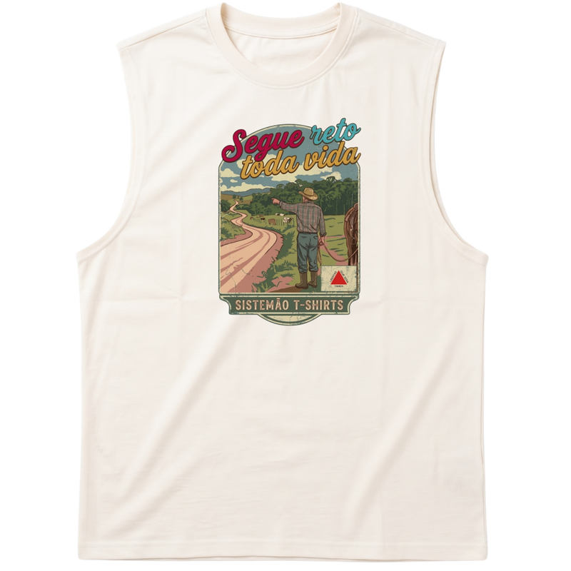 "Estampa/SEGUE RETO" Tank Top Machão Suedine