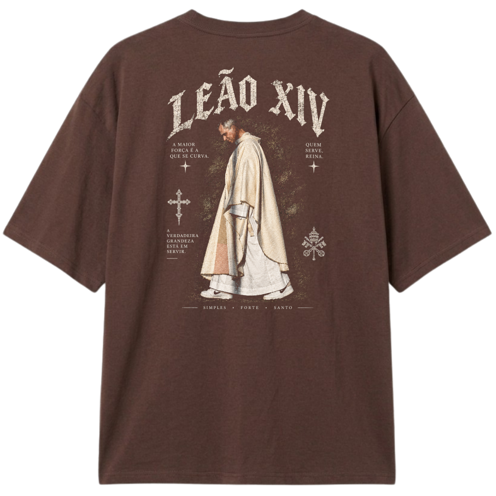 "Oversized - Leão XlV" Camiseta Oversized Classic