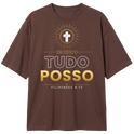 "CAMISA OVERSIZE CLASSIC (EM CRISTO TUDO POSSO FILIPENSES 13 4:13)" Camiseta Oversized Classic
