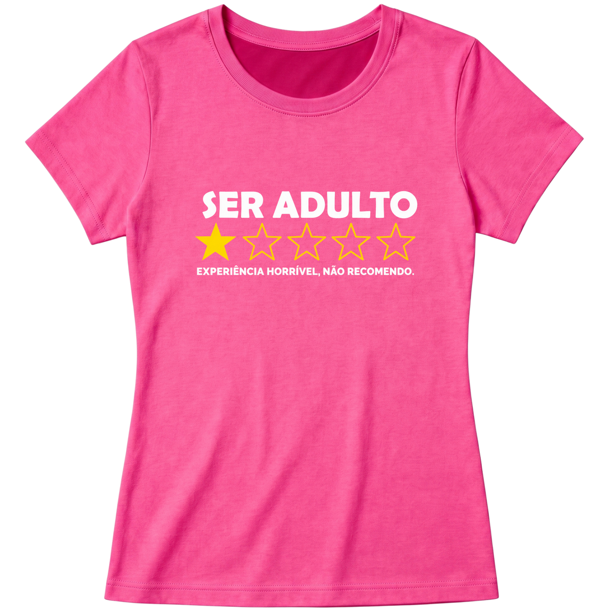 "Baby Look Classic - Vida Adulta: Nota 1" Blusa Baby Look
