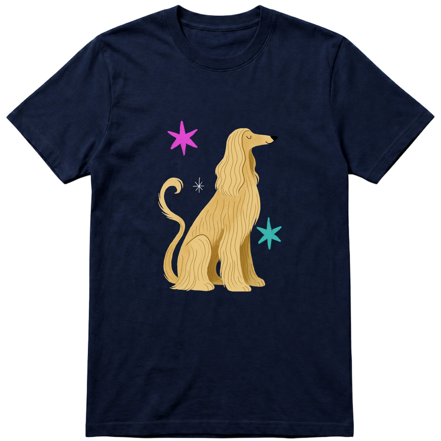 "Galgo afegão" Camiseta Básica Unissex
