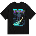 "Produto #011 Camisa oversized FAITH TRUSTING IN GOD" Oversized Básica 30.1