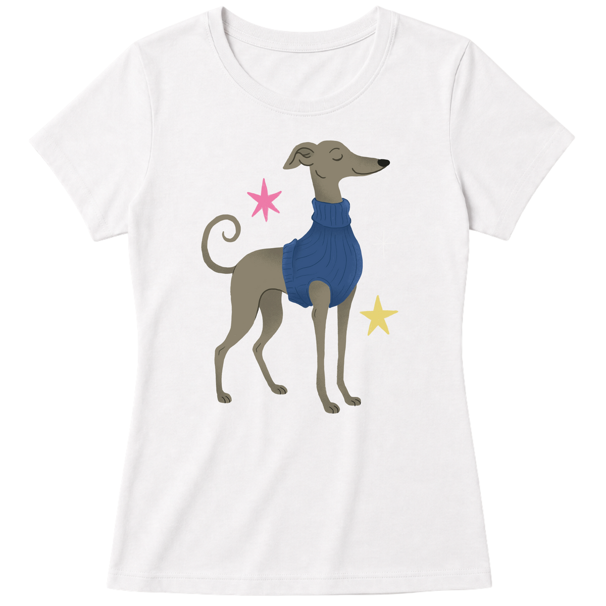 "Galgo italiano" Blusa Baby Look