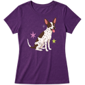 "Cão SRD flocos" Blusa Baby Look