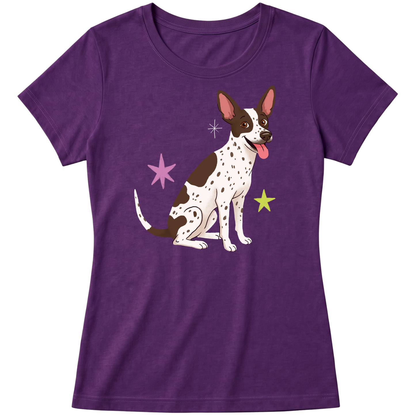 "Cão SRD flocos" Blusa Baby Look