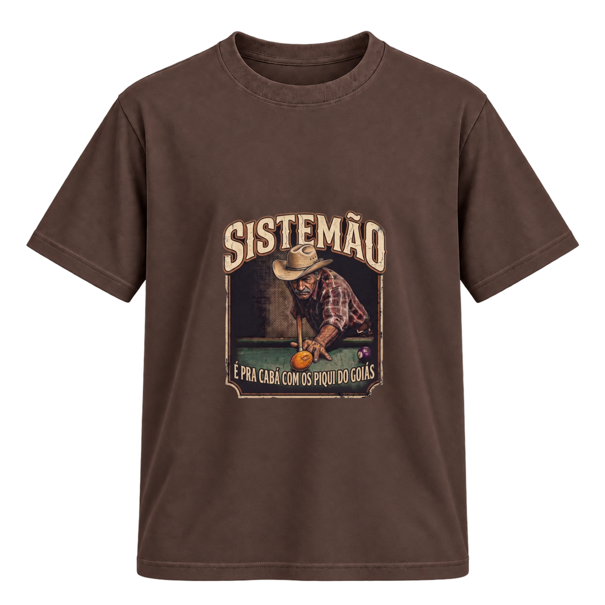 "Estampa /É PRA CABÁ" Camiseta Regular Suedine