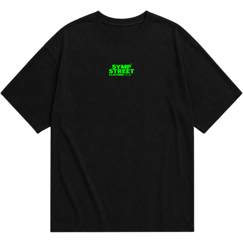 "Camiseta Oversized Cyber Cat - Street Symp" Oversized Básica 30.1