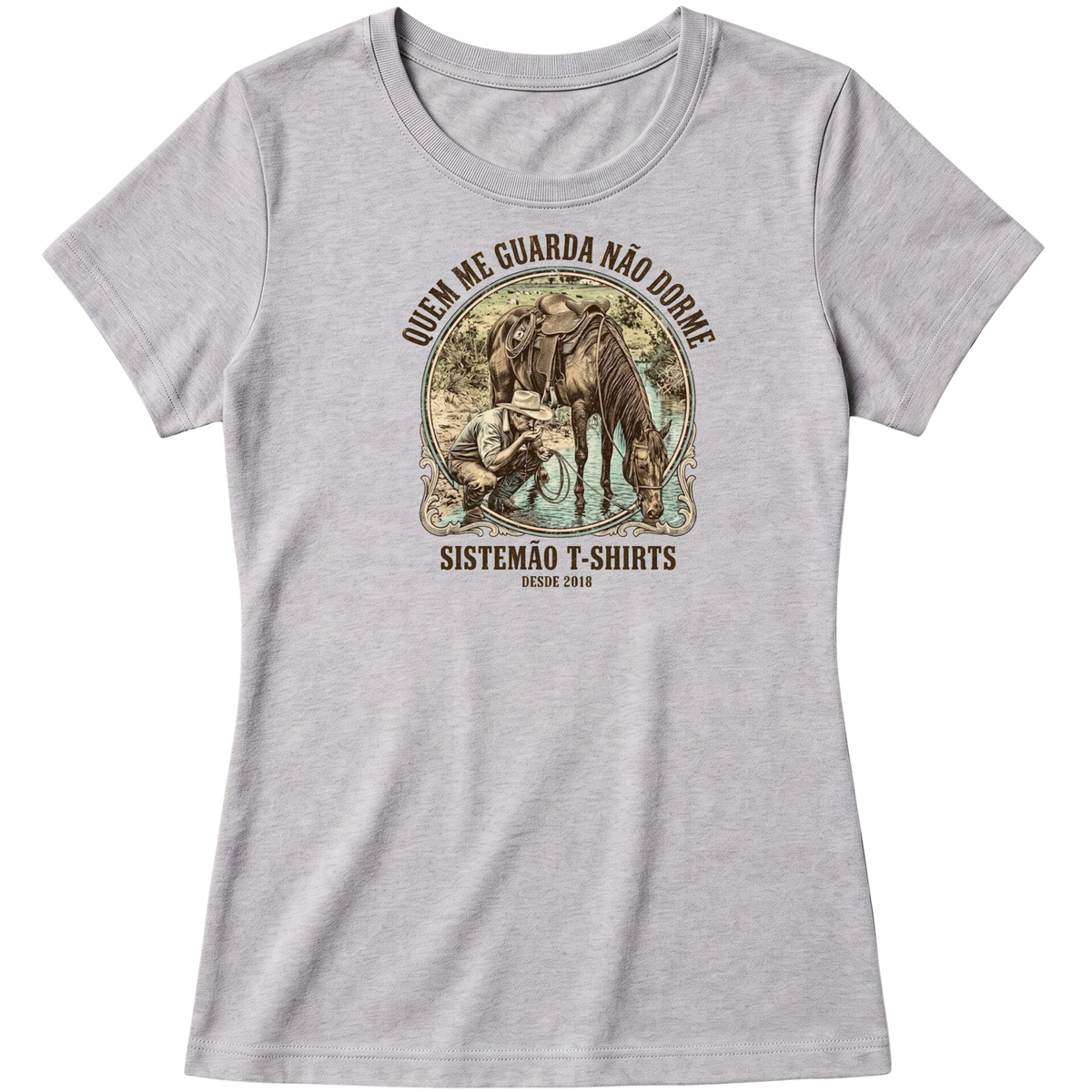 "Estampa/QUEM ME GUARDA" Blusa Baby Look