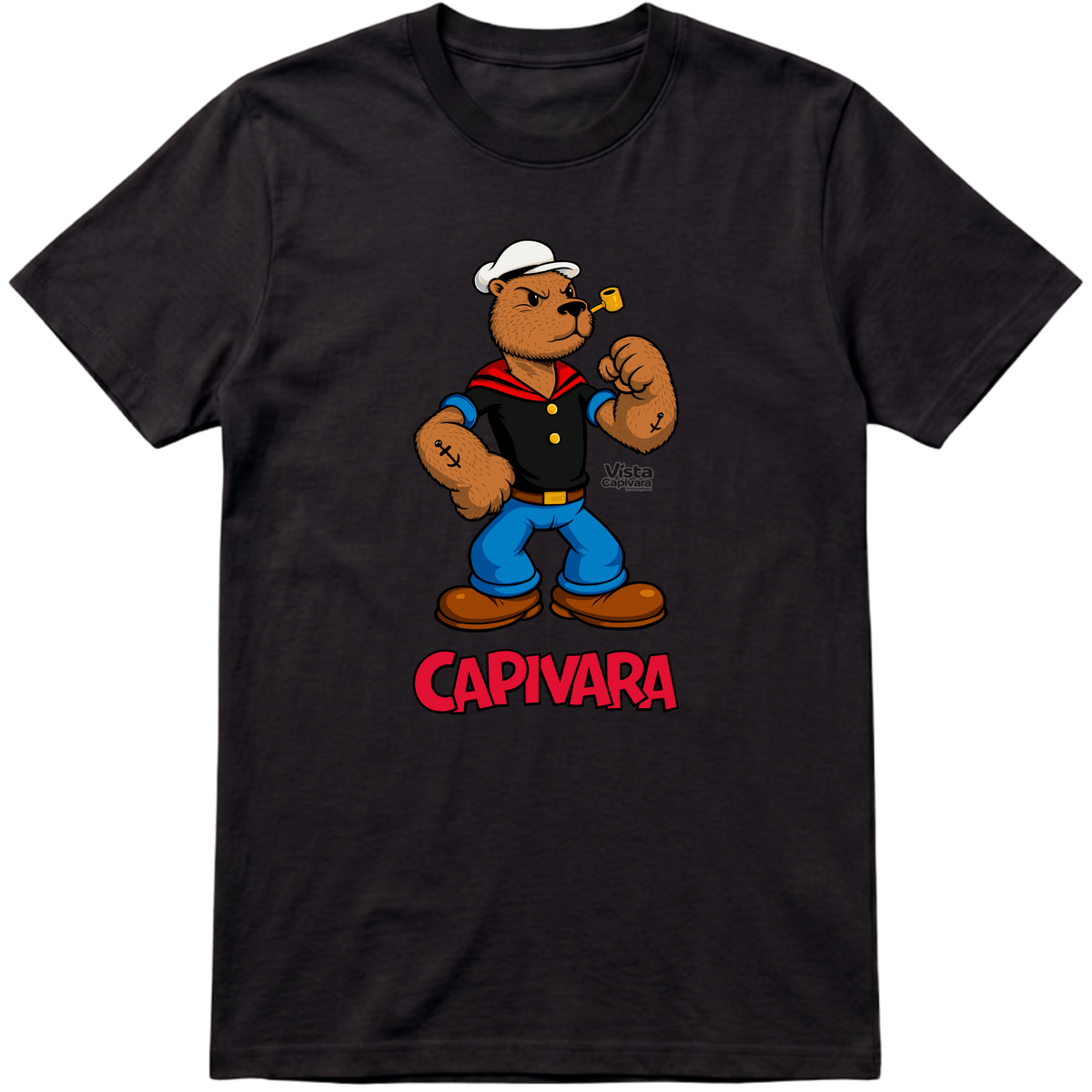 "Marinheiro Capivara DTG" Camiseta Premium Unissex
