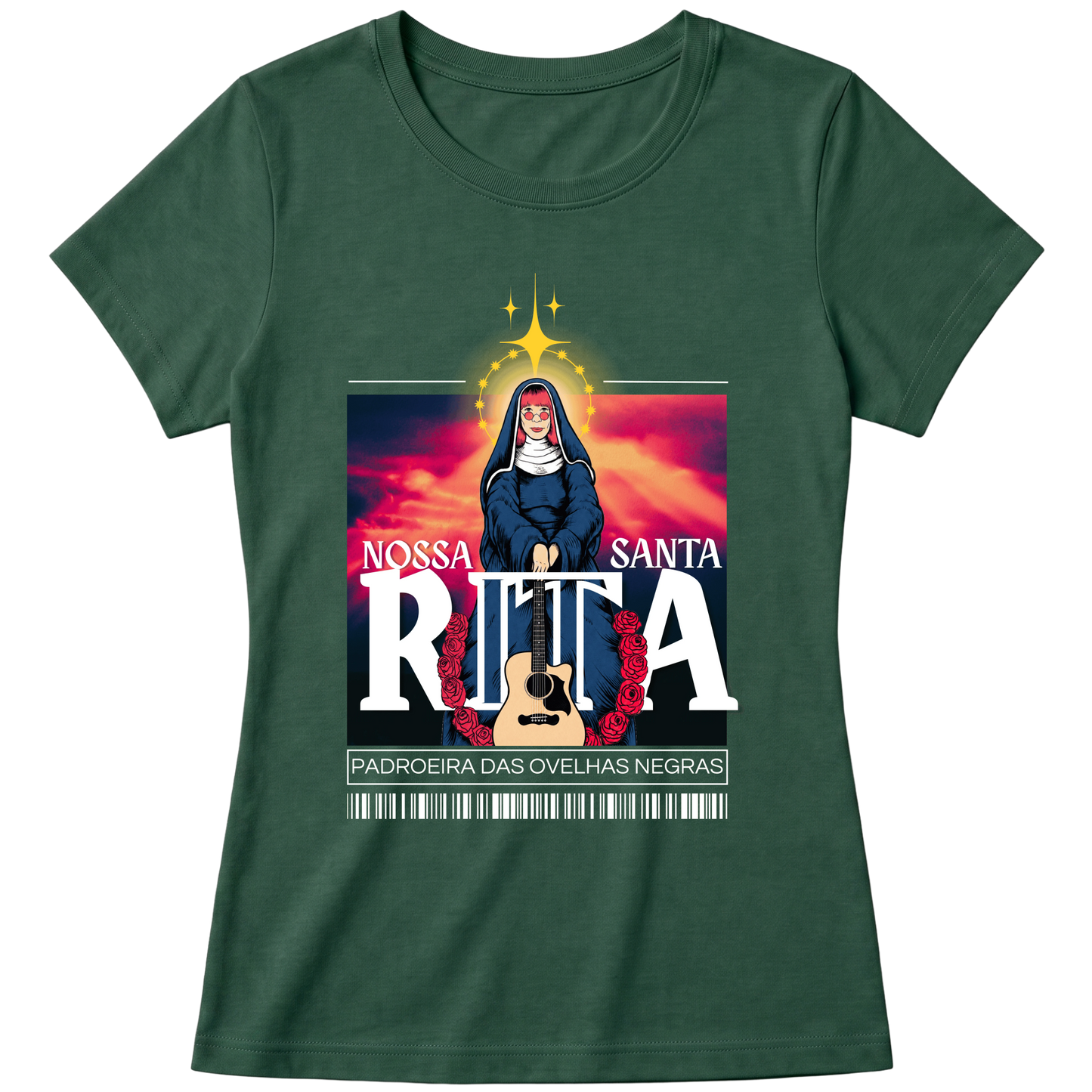"Camiseta Santa Rita" Blusa Baby Look