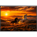 "Por do Sol" Quadro filete sem vidro acrílico
