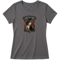 "Estampa GUIA-ME PELAS VEREDAS DA JUSTIÇA" Blusa Baby Look