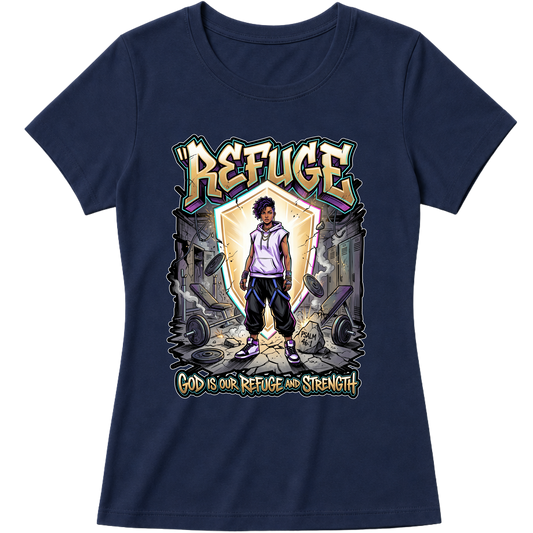 "Produto #010 Baby look REFUGE GOD" Blusa Baby Look