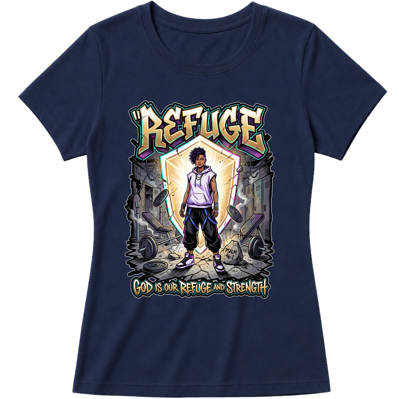 "Produto #010 Baby look REFUGE GOD" Blusa Baby Look