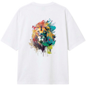 "Camiseta Oversized Classic DripEdit Leão" Camiseta Oversized Classic