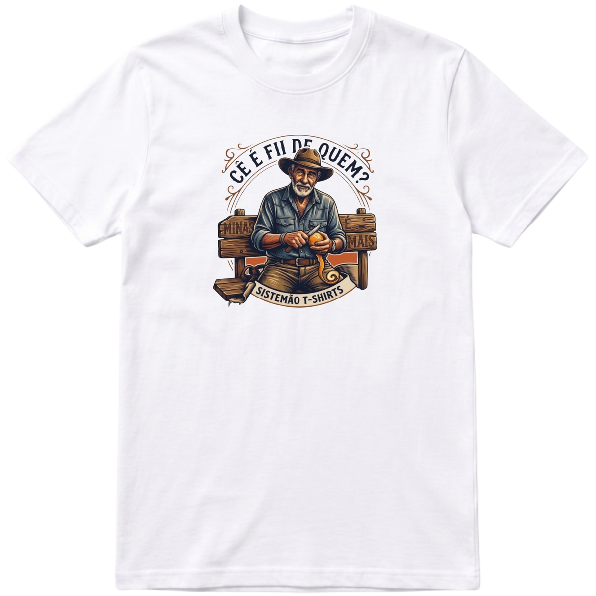 "Estampa CÊ É FII DE QUEM?" Camiseta Premium Unissex Bunker Studios