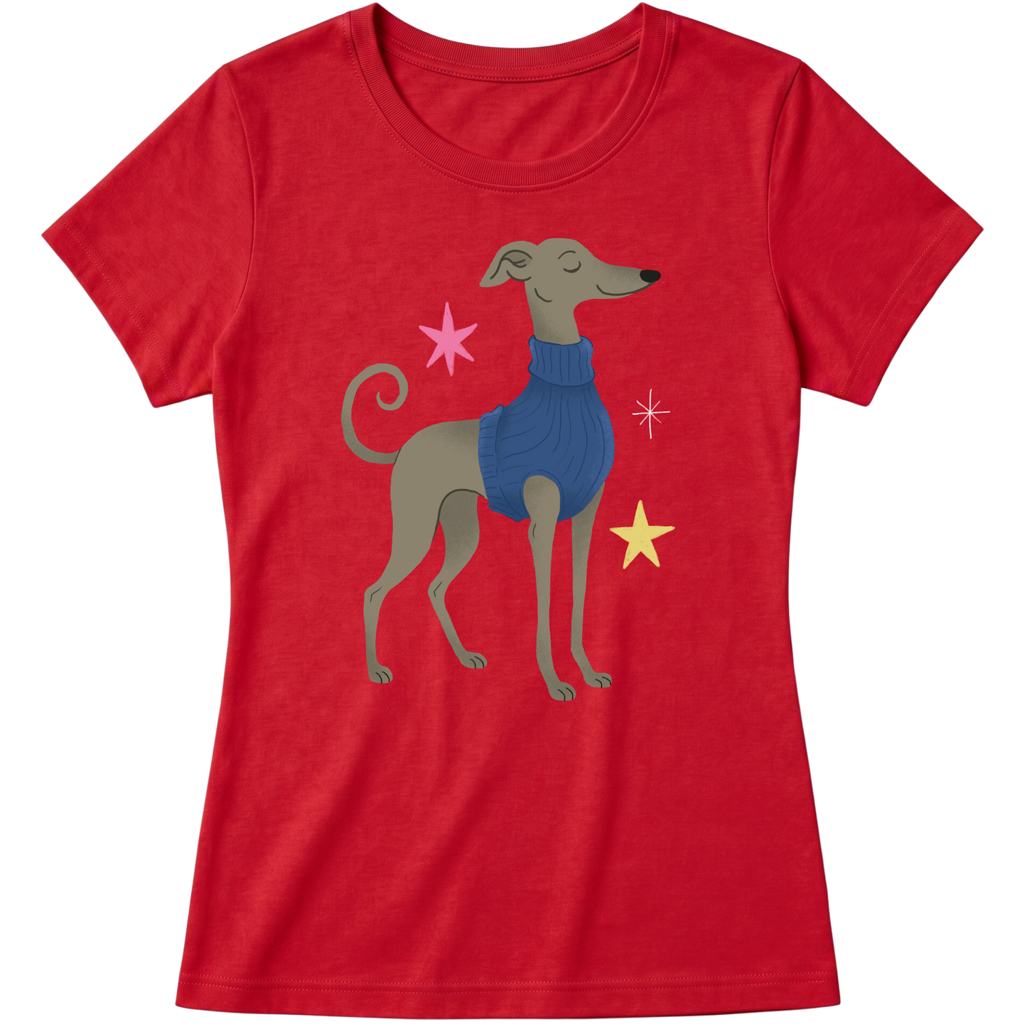 "Galgo italiano" Blusa Baby Look