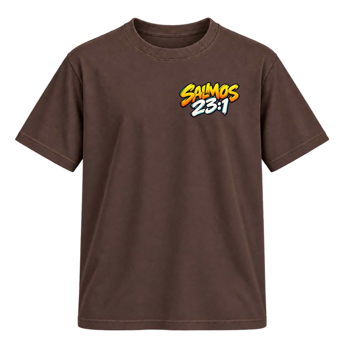 "Camiseta Oversized Cristã Salmo 23:1 | DÓKAH" Camiseta Regular Suedine