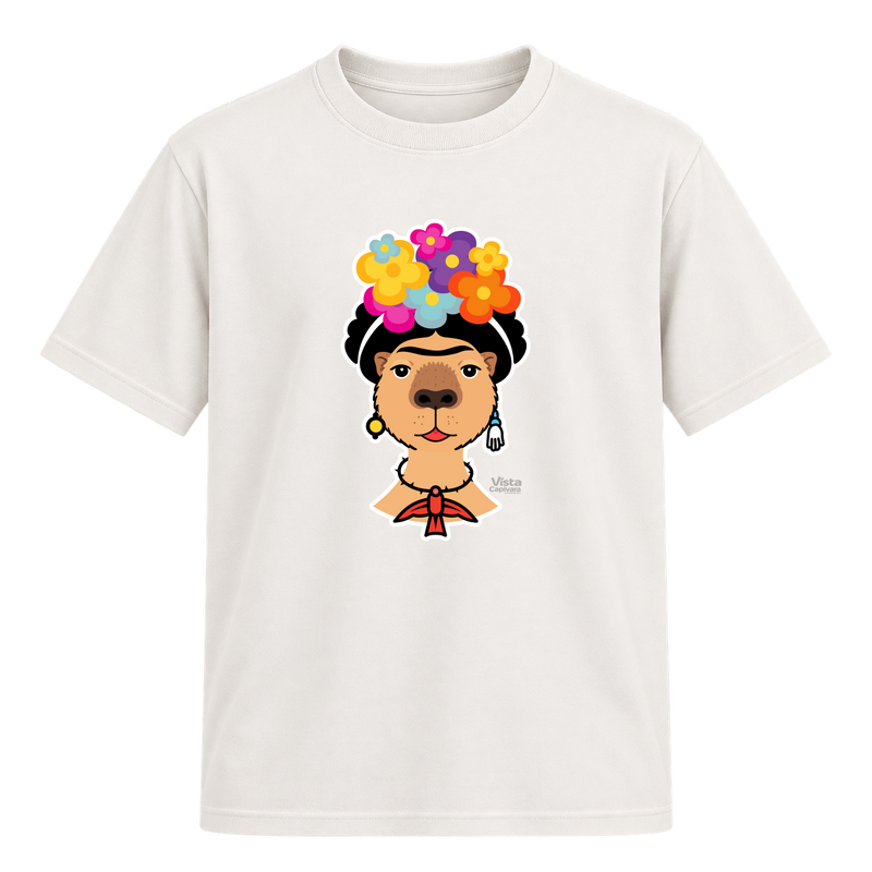 "Frida Kapivara" Camiseta Regular Suedine