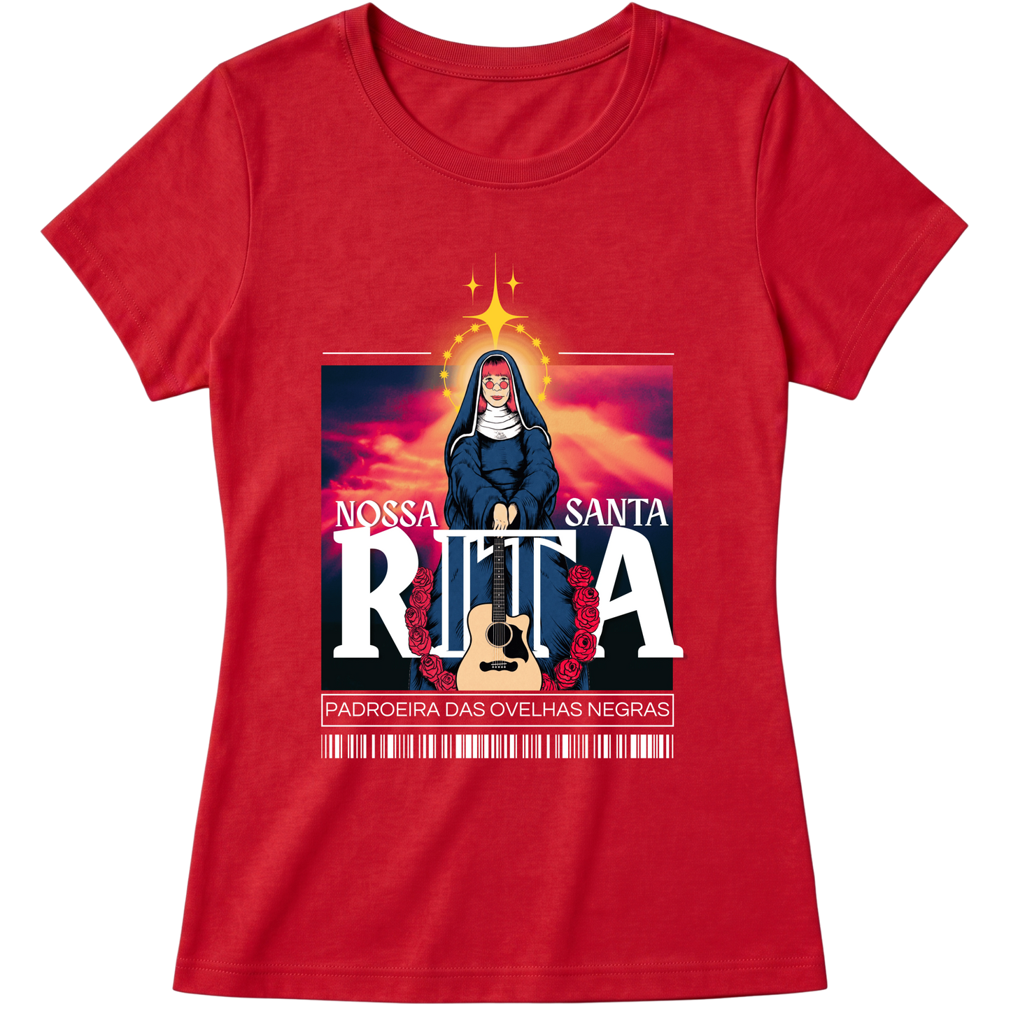 "Camiseta Santa Rita" Blusa Baby Look