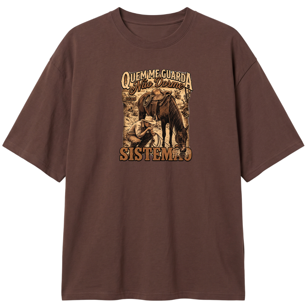 "Estampa/QUEM ME GUARDA" Camiseta Oversized Classic
