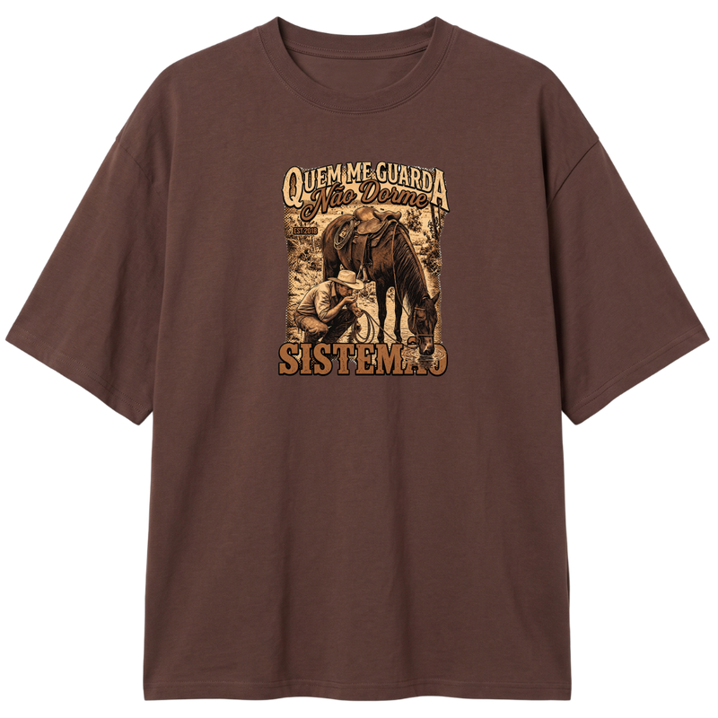 "Estampa/QUEM ME GUARDA" Camiseta Oversized Classic