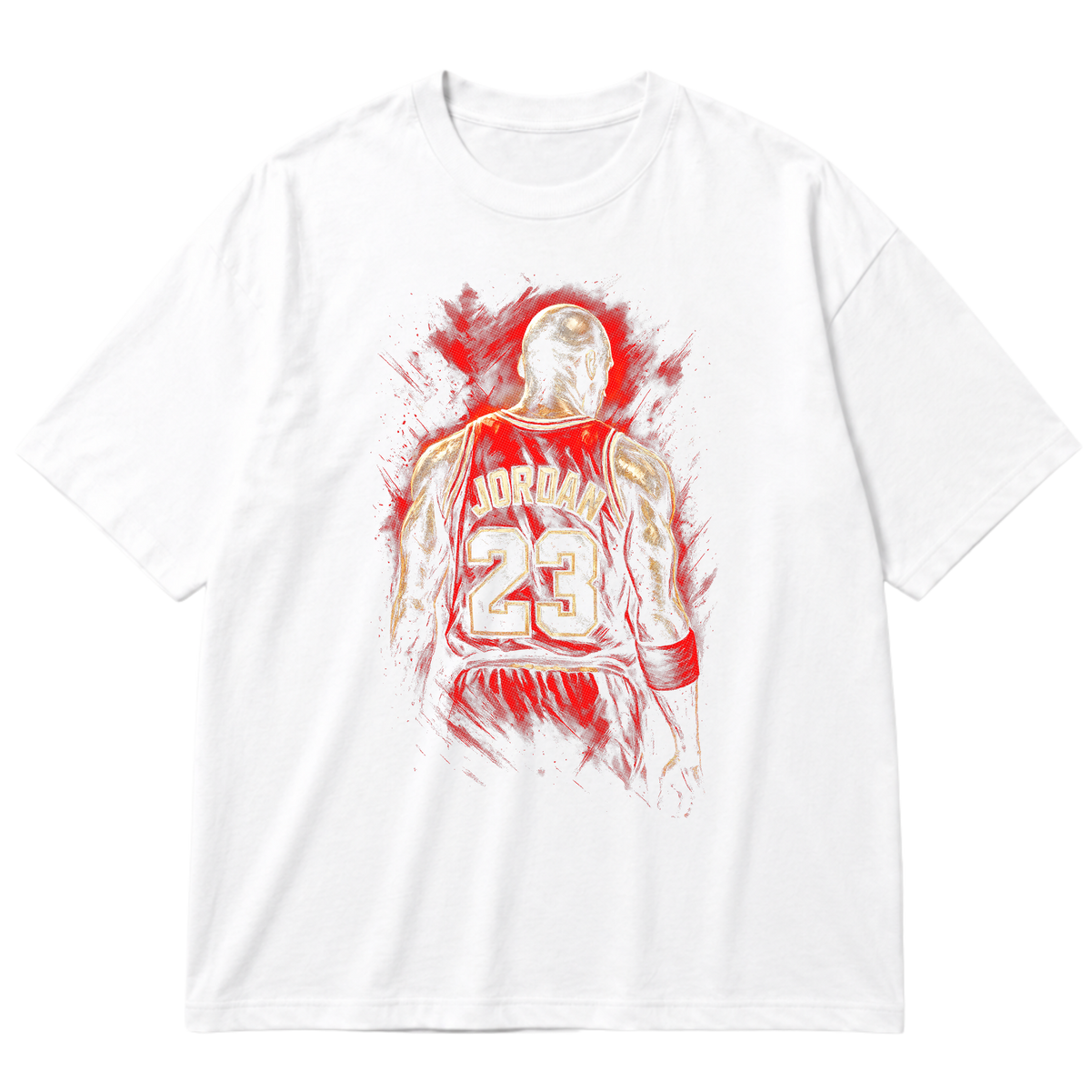 "Ícone Michael Jordan, eternizado no streetwear." Oversized Premium 96% algodão 4% Elastano