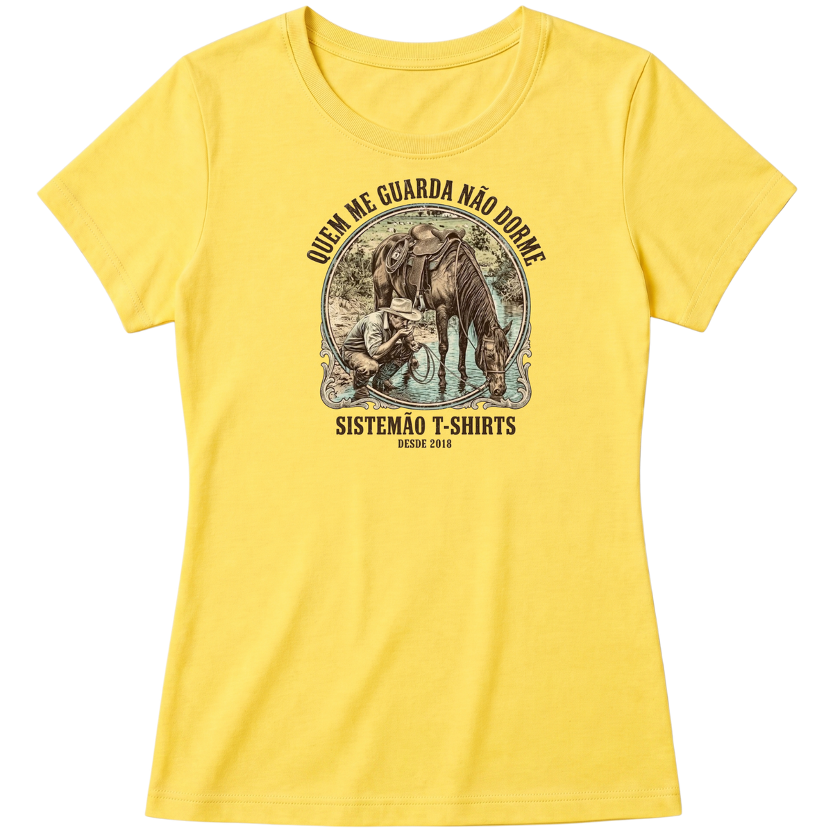 "Estampa/QUEM ME GUARDA" Blusa Baby Look