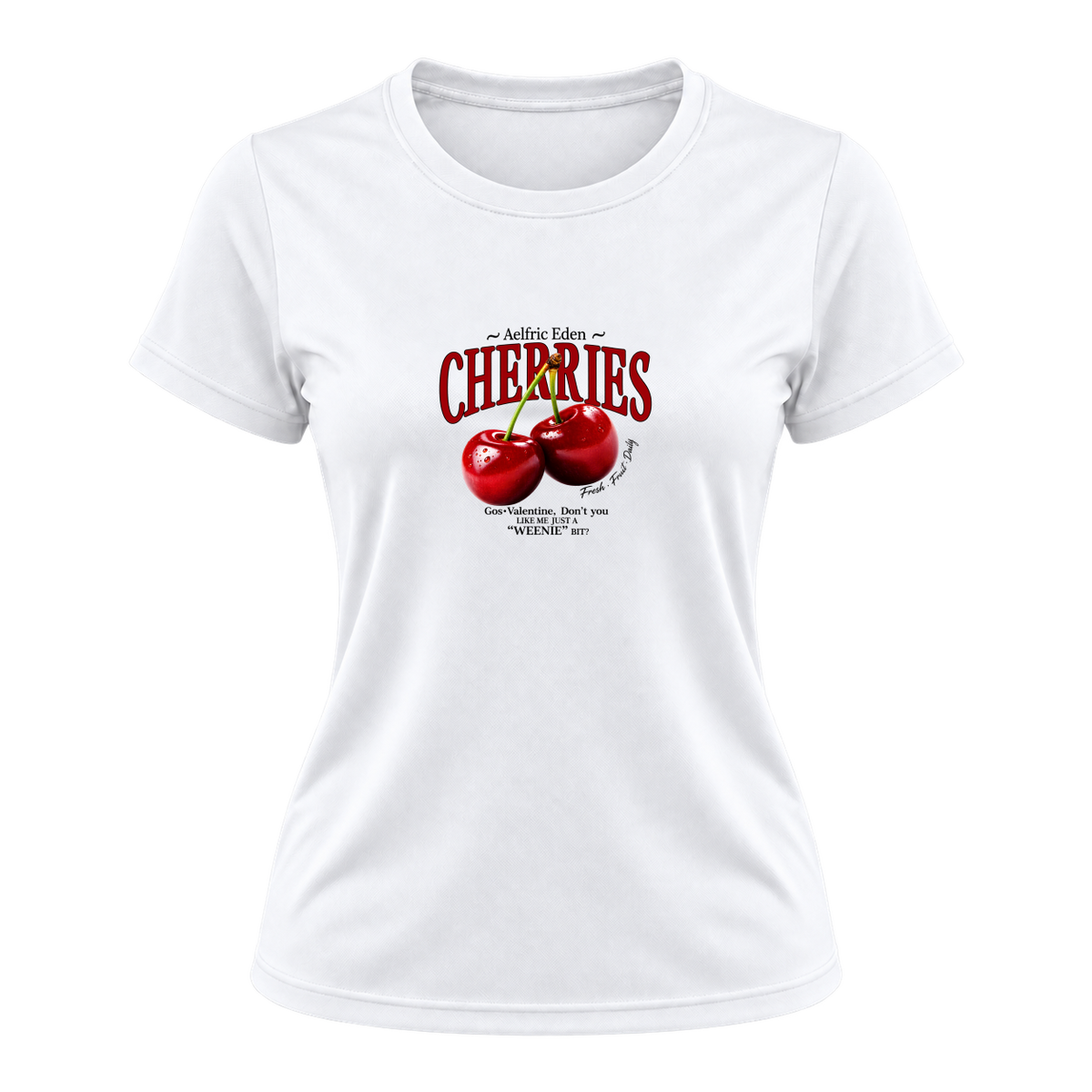 "Camiseta Dryfit Feminina Basic - Cherries" Camiseta Dryfit Feminina Basic