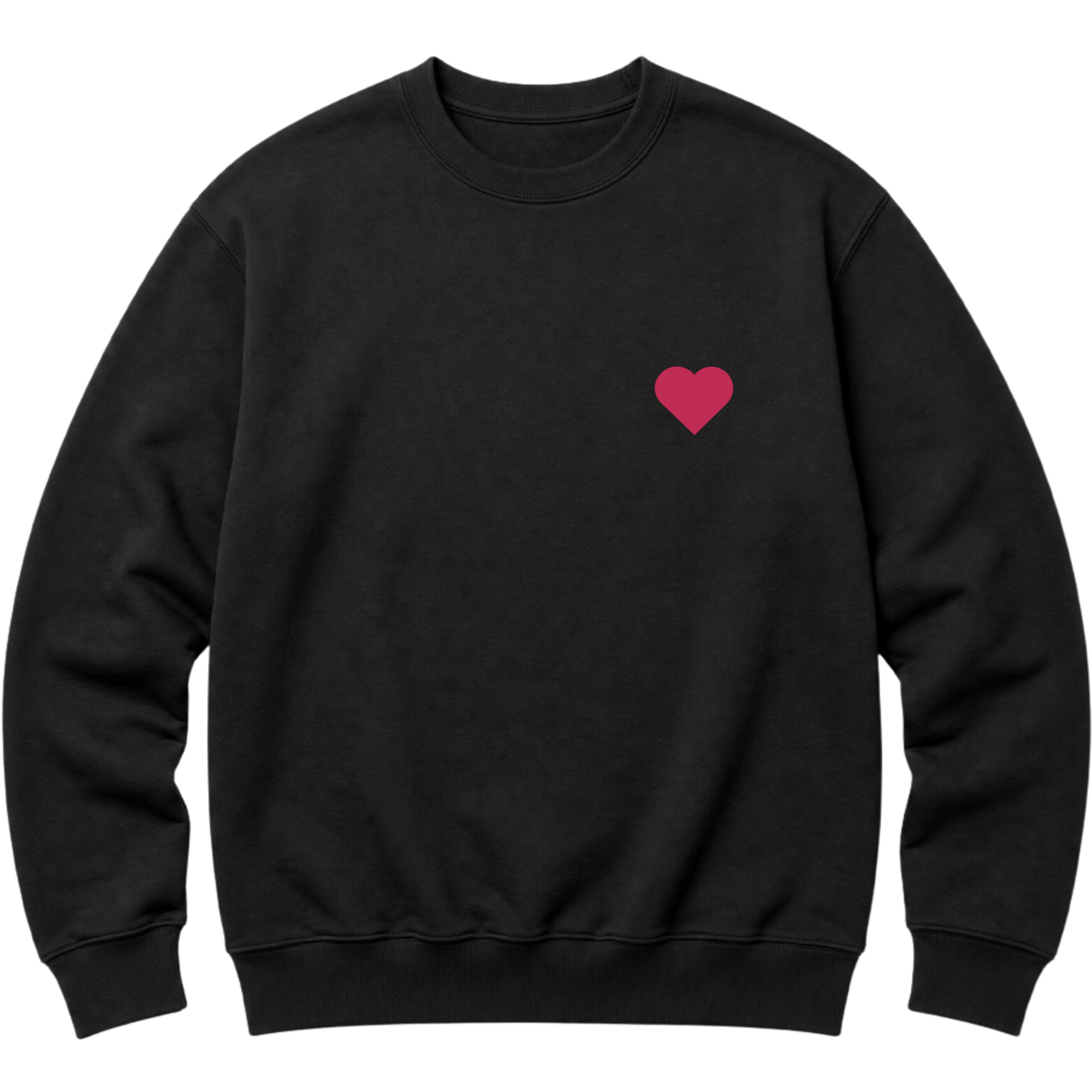 "Moletom Crew Pinky Heart" Moletom com Capuz Básico