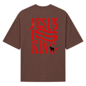 "Jesus is King - Camiseta oversized suedine 220g" Camiseta Oversized Suedine 220g