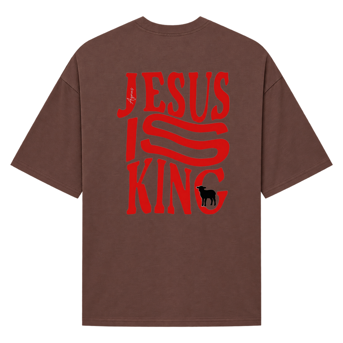 "Jesus is King - Camiseta oversized suedine 220g" Camiseta Oversized Suedine 220g