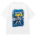 "Super Poderosa Azul" Oversized Premium 96% algodão 4% Elastano