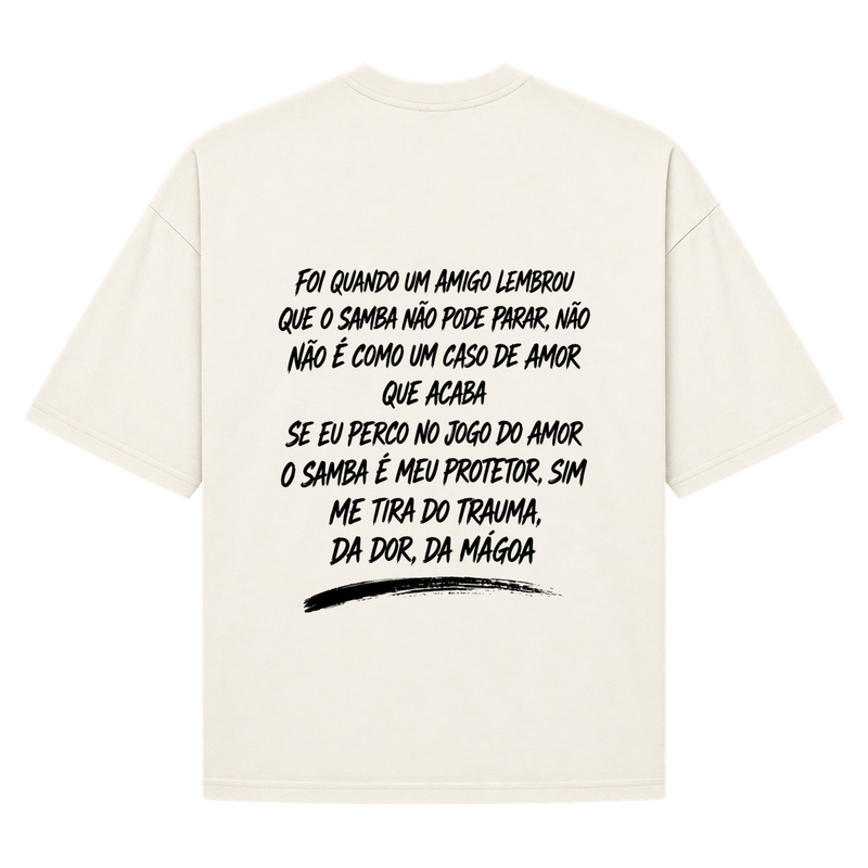 "Samba  Arlindo modelo  01 Camiseta Oversized Suedine 220g" Camiseta Oversized Suedine 220g
