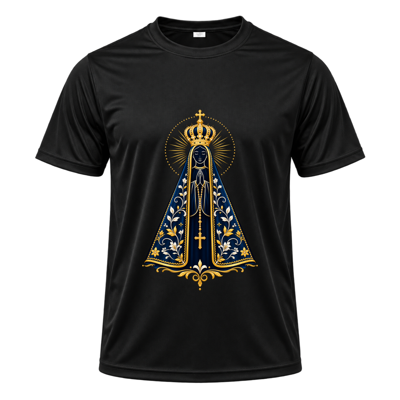 "Camiseta Dryfit Masculina Basic - Nossa Senhora Aparecida" Camiseta Dryfit Masculina Basic