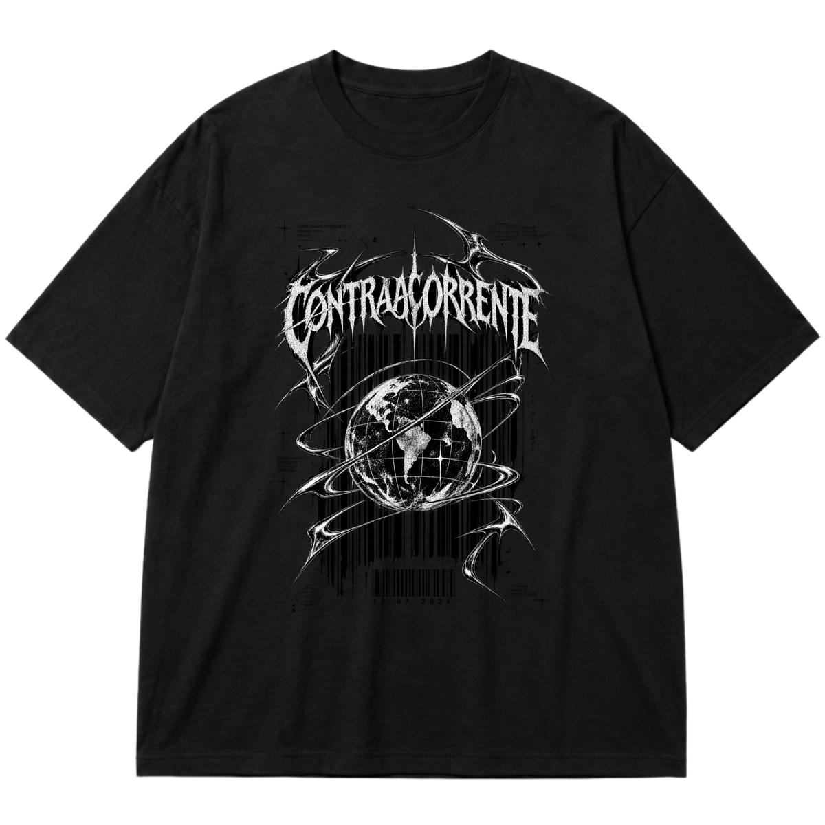 "Oversized Cotton #007 - CØNTRAACØRRENTE" Oversized Premium 96% algodão 4% Elastano