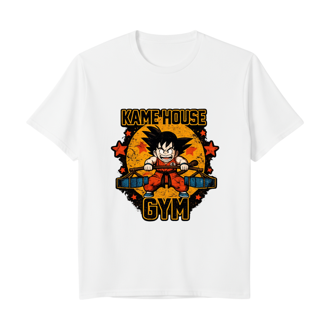 "BLUSA GOKU KAME HOUSE GYM" Camiseta Regular 30.1 Penteada