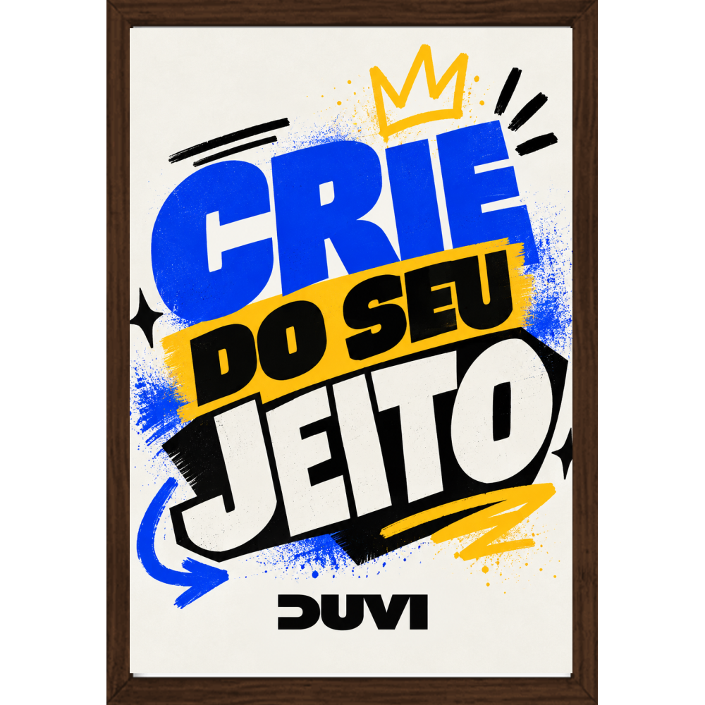 "Quadro Caixa - Crie do seu jeito" Quadro caixa sem vidro acrílico