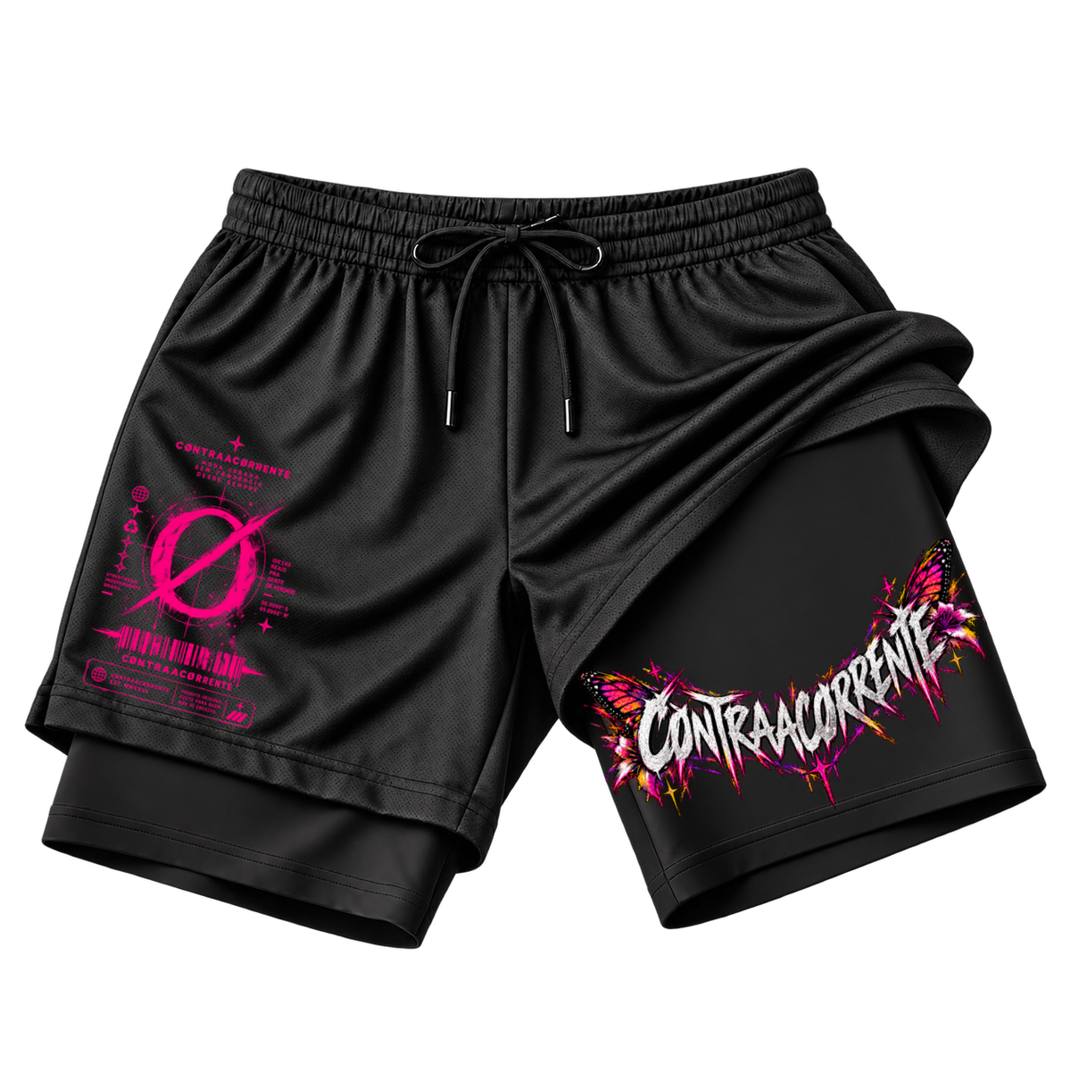 "Short Dryfit Basic 2 em 1 #040 - CØNTRAACØRRENTE" Short 2 em 1