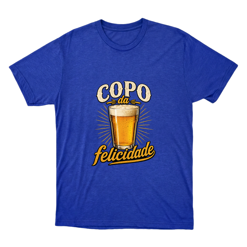 "Copo da Felicidade" Camiseta Básica Unissex