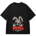 "Camiseta Oversized Cotton - Rebel" Oversized Premium 96% algodão 4% Elastano
