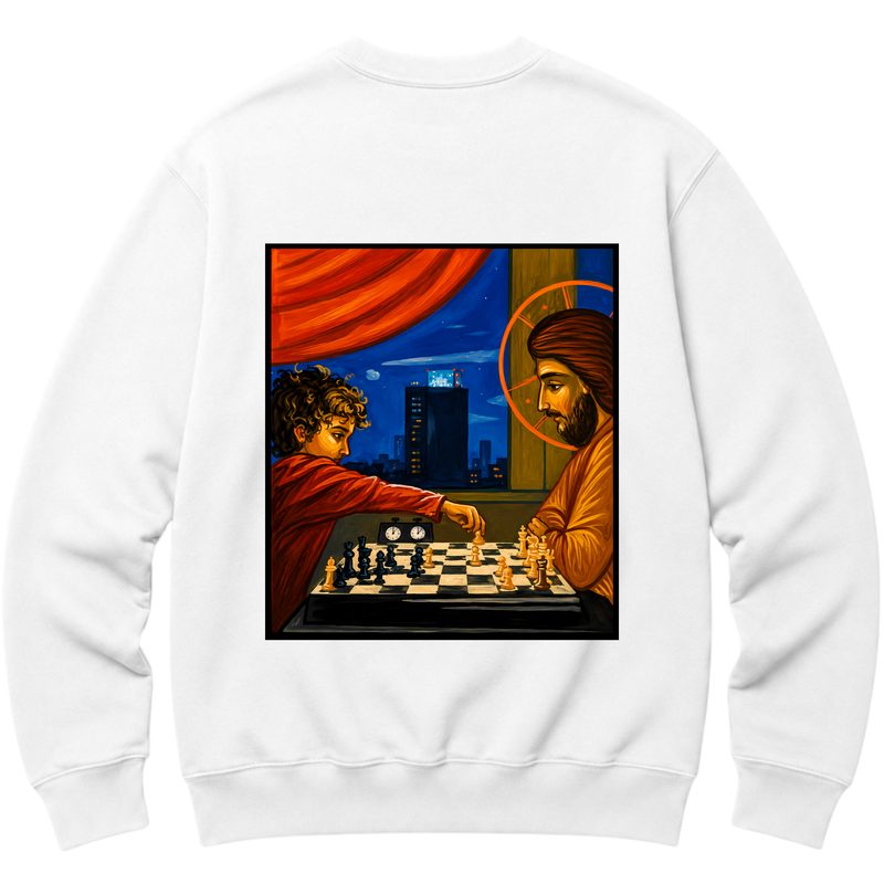 "Moletom Crew Essential Xeque-Mate com Jesus" Blusão Moletom