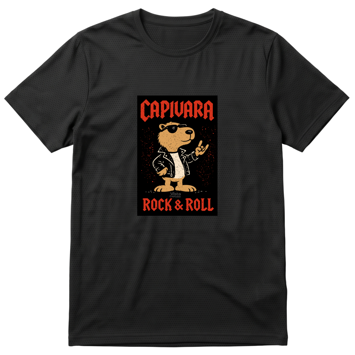 "Capivara Rock & Roll  DTG" Camiseta Regular Poliamida UV