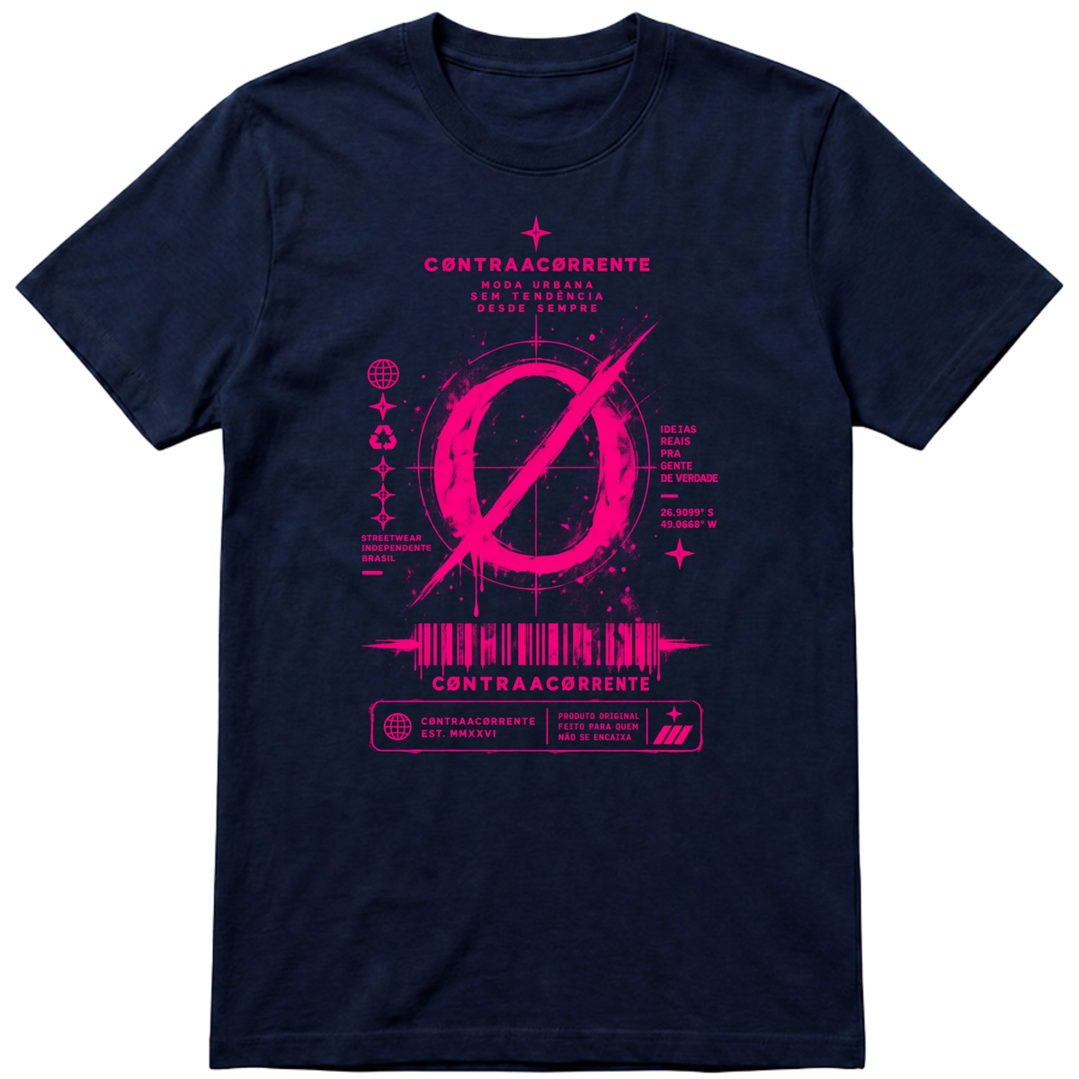 "Regular Essential #039 - CØNTRAACØRRENTE" Camiseta Premium Unissex Bunker Studios