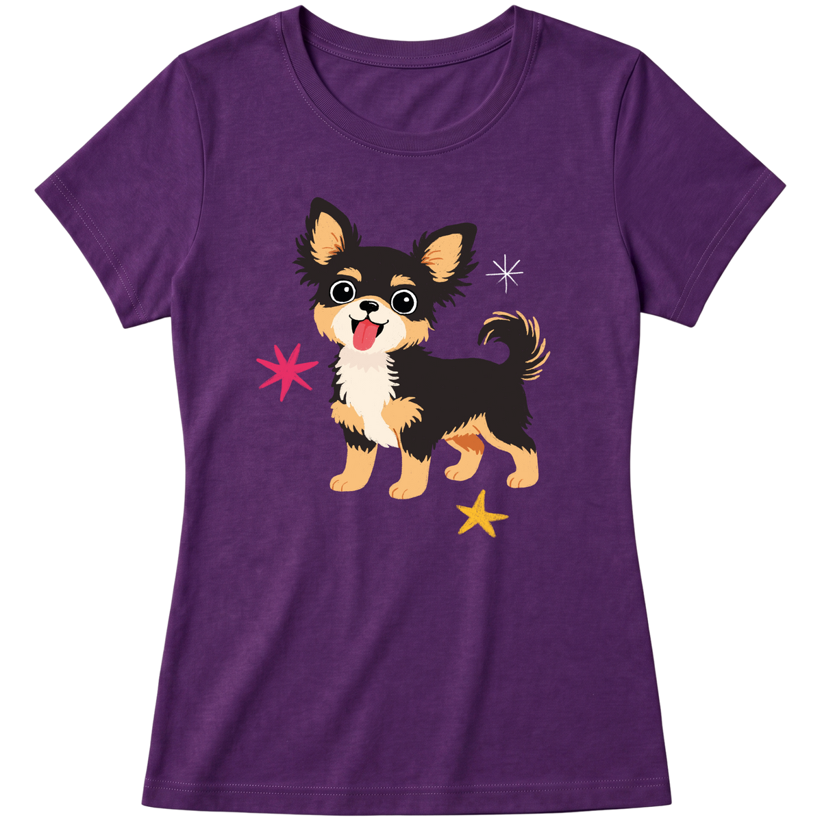"Chihuahua de pelo longo" Blusa Baby Look