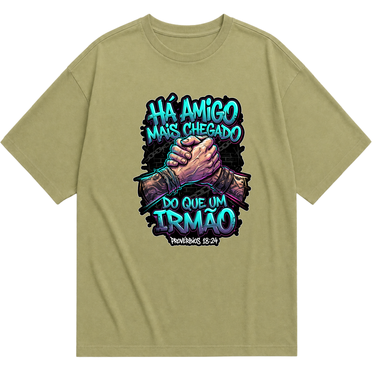 "Produto #003 Camisa Oversized HA AMIGO MAIS CHEGADO DO QUE UM IRMÃO" Camiseta Oversized Básica