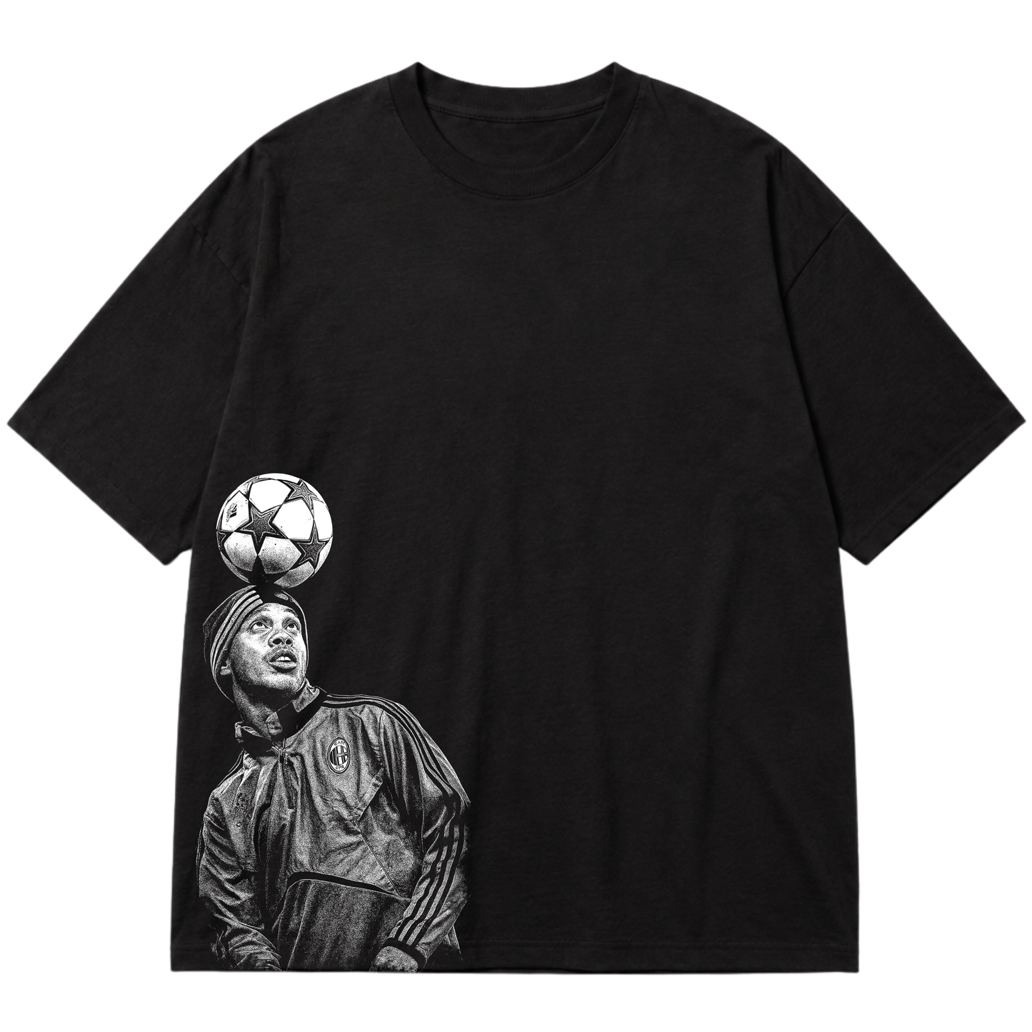 "Ícone dos gramados, eternizado no streetwear." Oversized Premium 96% algodão 4% Elastano