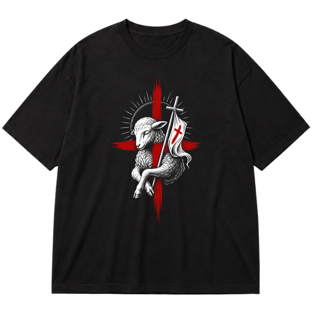 "Cordeiro de Deus" Oversized Premium 96% algodão 4% Elastano