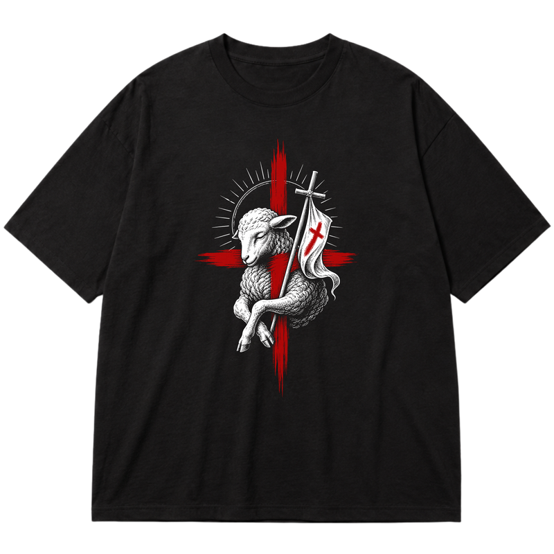 "Cordeiro de Deus" Oversized Premium 96% algodão 4% Elastano