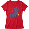 "Gata cinza" Blusa Baby Look